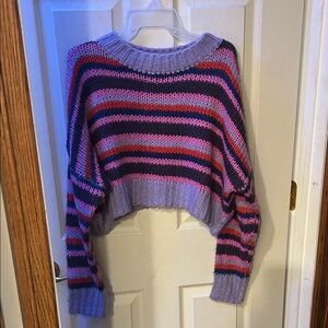 SHEIN Vibrant Striped Crew Neck Sweater